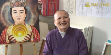 天眼作畫！《彌勒淨土-與彌勒同行》聯展－藝術家彌智開 分享八大菩薩創作過程