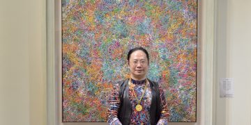 國際藝術家陳金龍 畫作【神聖法輪 大金毫光】第四次入選2020年法國巴黎秋季沙龍展！